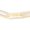 14K Yellow Gold Plated  Engravable Paper Clip Chain Bracelet - 7.5"