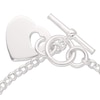 Thumbnail Image 2 of Sterling Silver Engravable Heart Toggle Bracelet - 7.5"