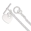 Thumbnail Image 3 of Sterling Silver Engravable Heart Toggle Bracelet - 7.5"
