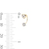 Thumbnail Image 3 of 10K Semi-Solid Gold Heart and Round CZ Front/Back Earrings