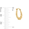 Thumbnail Image 2 of 15mm 10K Hollow Gold Bamboo Hoops