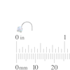 Thumbnail Image 2 of Semi-Solid Sterling Silver Simulated Opal Nose Stud Set - 22G 5/16”