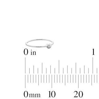 Semi-Solid Sterling Silver Infinity and Ball Nose Stud and Ring Set - 22G 5/16”