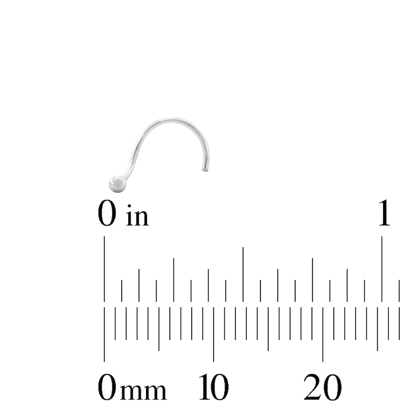 Main Image 4 of Semi-Solid Sterling Silver Infinity and Ball Nose Stud and Ring Set - 22G 5/16”