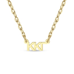 24K Gold Plated Kappa Kappa Gamma Sorority Necklace - 16" + 2"