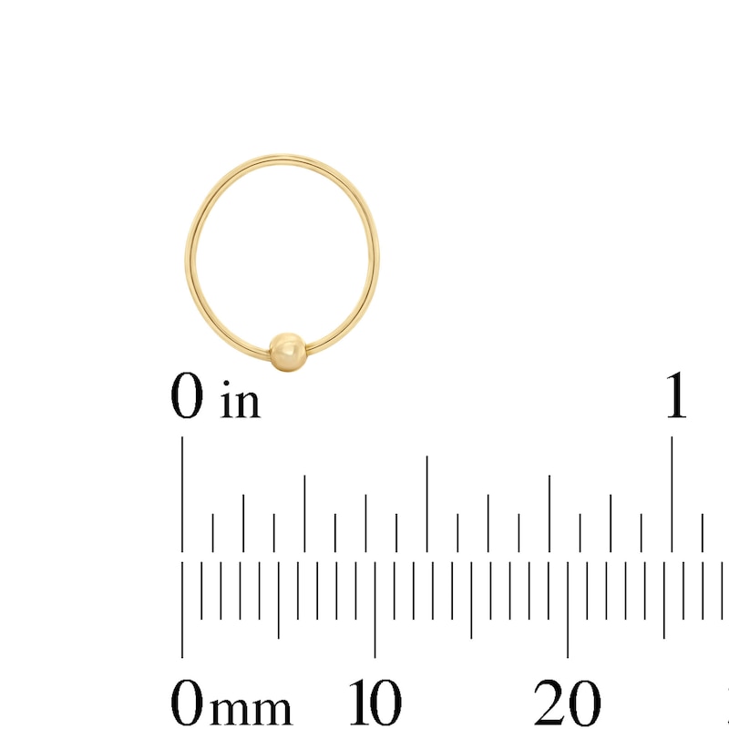 Main Image 3 of Yellow Ion-Plated Simulated Blue Opal Nose Stud and Ring Set - 22G 3/8”