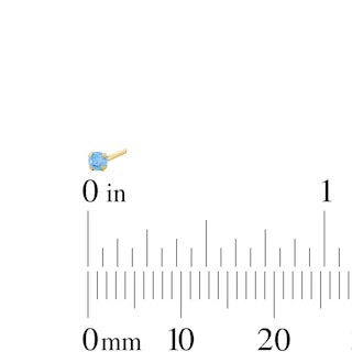 Yellow Ion-Plated Simulated Opal Nose Stud and Ring Set