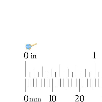Yellow Ion-Plated Simulated Opal Nose Stud and Ring Set