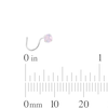 Thumbnail Image 4 of Semi-Solid Sterling Silver Pink CZ and Simulated Pink Opal Nose Stud Set - 22G 5/16”