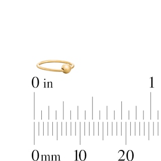 Yellow Ion-Plated Simulated Pink Opal Nose Stud and Ring Set - 22G 3/8”