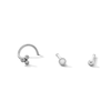 Thumbnail Image 1 of Semi-Solid Stainless Steel Nose Stud Set - 20G 5/16”