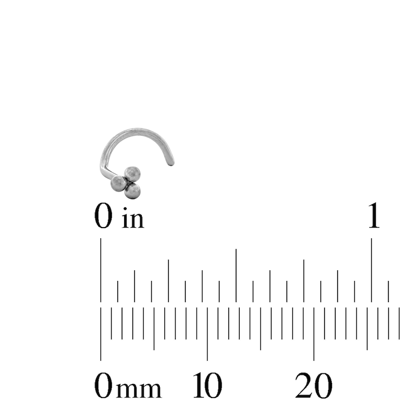 Main Image 2 of Semi-Solid Stainless Steel Nose Stud Set - 20G 5/16”