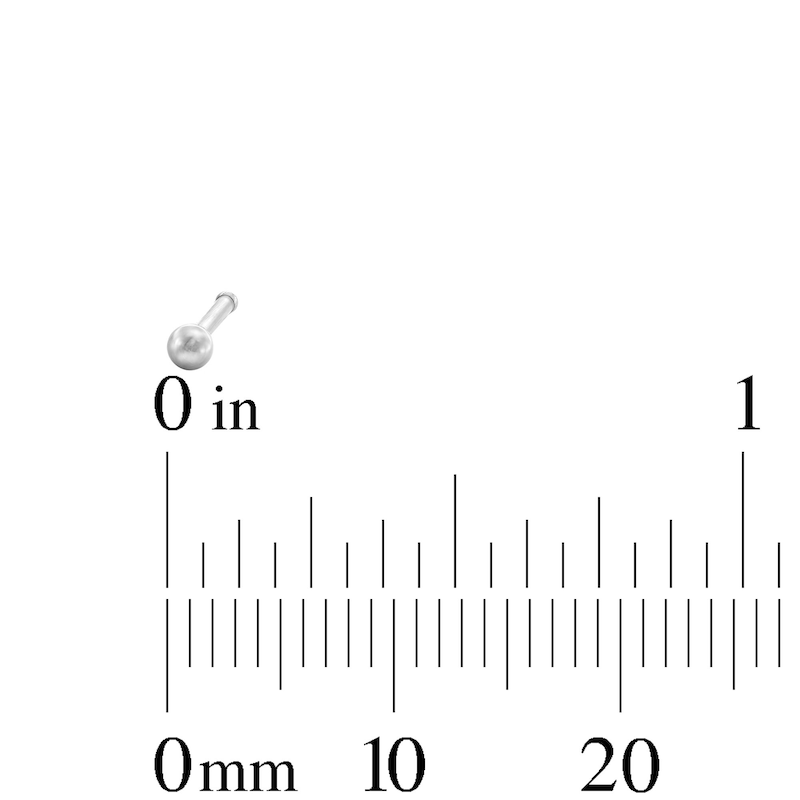 Main Image 4 of Semi-Solid Stainless Steel Nose Stud Set - 20G 5/16”