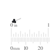 Thumbnail Image 2 of Semi-Solid Sterling Silver Black Crystal and CZ Nose Stud Set - 22G 3/8”
