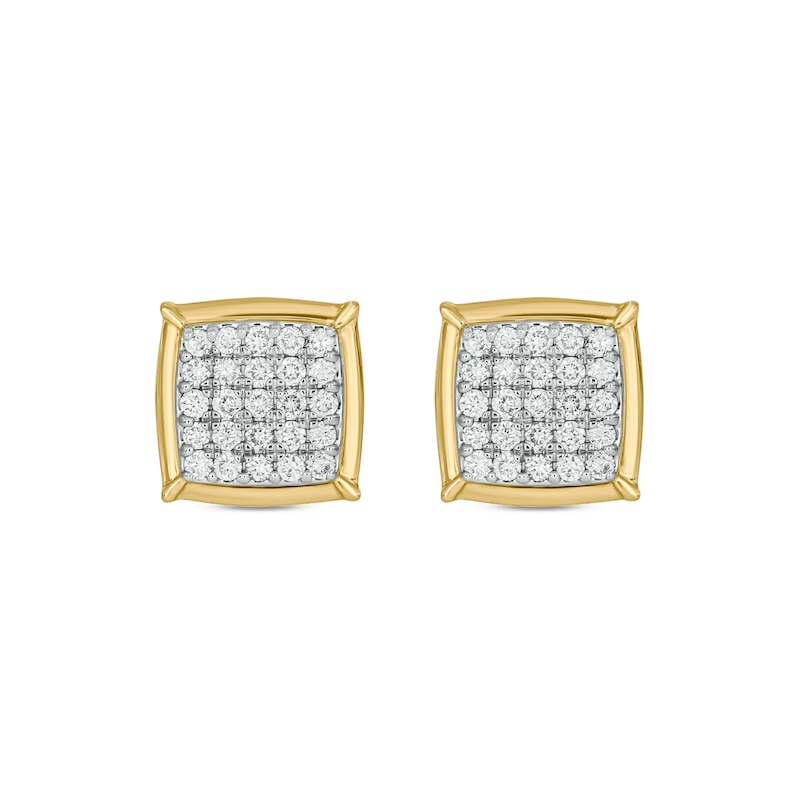 10K Gold 1/2 CT. T.W. Lab-Grown Diamond Frame Studs
