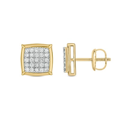 10K Gold 1/2 CT. T.W. Lab-Grown Diamond Frame Studs