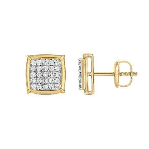 10K Gold 1/2 CT. T.W. Lab-Grown Diamond Frame Studs
