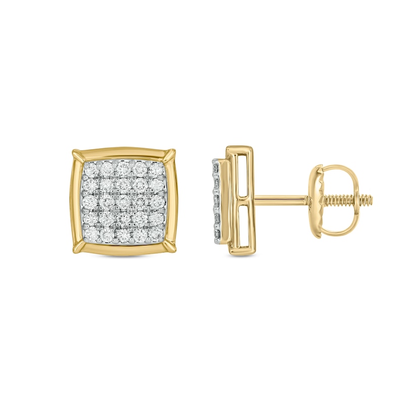 Main Image 2 of 10K Gold 1/2 CT. T.W. Lab-Grown Diamond Frame Studs
