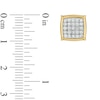 Thumbnail Image 3 of 10K Gold 1/2 CT. T.W. Lab-Grown Diamond Frame Studs