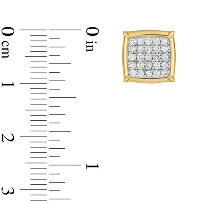 10K Gold 1/2 CT. T.W. Lab-Grown Diamond Frame Studs