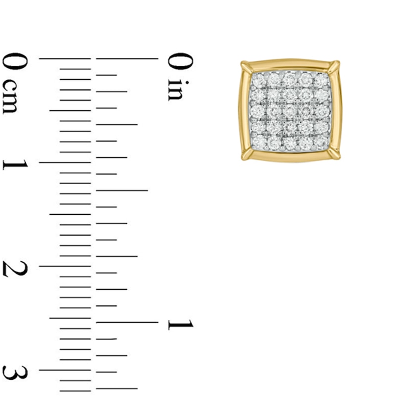 Main Image 3 of 10K Gold 1/2 CT. T.W. Lab-Grown Diamond Frame Studs