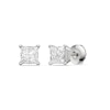 Thumbnail Image 1 of 10K Solid White Gold 1 CT. T.W. Lab-Grown Diamond Square Studs