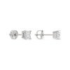 Thumbnail Image 3 of 10K Solid White Gold 1 CT. T.W. Lab-Grown Diamond Square Studs