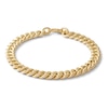Thumbnail Image 1 of 10K Hollow Gold Textured Cuban Curb Chain Bracelet - 7"