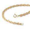 Thumbnail Image 2 of 14K Hollow Gold Rope Chain Bracelet - 8"