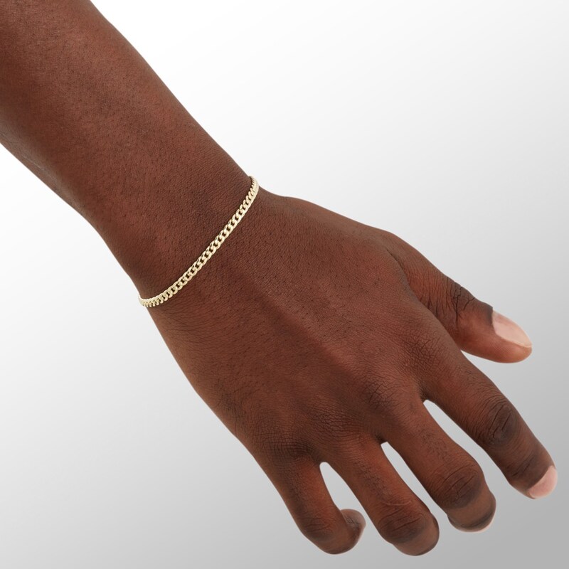 Main Image 3 of 10K Hollow Gold Miami Cuban Curb Chain Bracelet - 8"