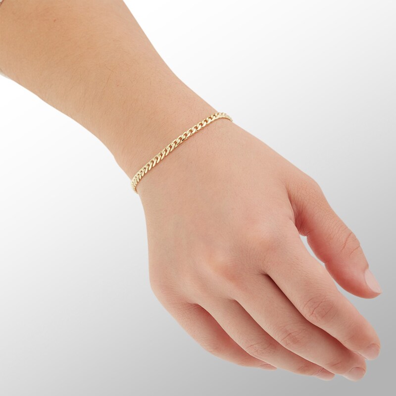 Main Image 4 of 10K Hollow Gold Miami Cuban Curb Chain Bracelet - 8"