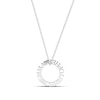 Thumbnail Image 2 of Sterling Silver Personalized Couples Heart Pendant - 18"