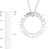 Thumbnail Image 3 of Sterling Silver Personalized Couples Heart Pendant - 18"