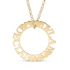Thumbnail Image 1 of 14K Yellow Gold Plated Personalized Couples Heart Pendant - 18"
