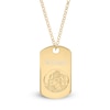 Thumbnail Image 1 of 14K Yellow Gold Plated Engravable Saint Christopher Pendant - 20"