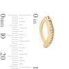 Thumbnail Image 2 of 10K Solid Gold CZ Hinged Belly Button Ring - 15G