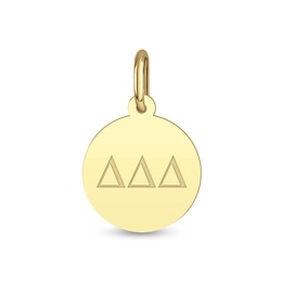 24K Gold Plated Delta Delta Delta Sorority Necklace Charm