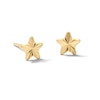 Thumbnail Image 1 of 10K Semi-Solid Gold Textured Star Studs