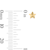 Thumbnail Image 3 of 10K Semi-Solid Gold Textured Star Studs