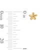 10K Semi-Solid Gold Flower Studs