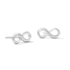 Thumbnail Image 1 of Solid Sterling Silver Infinity Studs