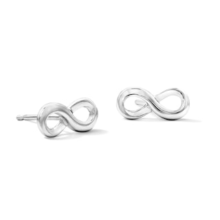 Solid Sterling Silver Infinity Studs