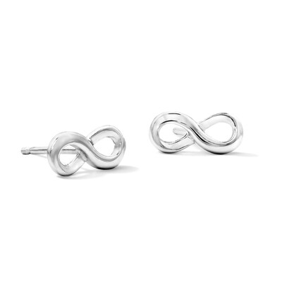 Solid Sterling Silver Infinity Studs