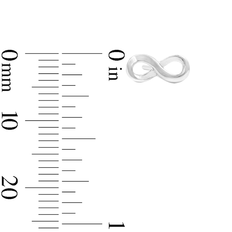 Main Image 2 of Solid Sterling Silver Infinity Studs