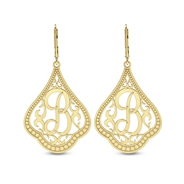 24K Gold Plated Initial Drop Earrings