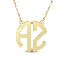 24K Gold Plated Two-Initial Monogram Necklace - 18"