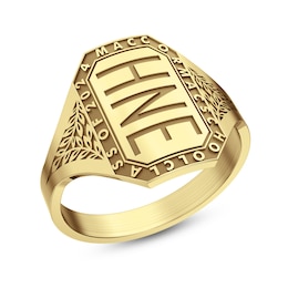 24K Gold Plated Monogram Class Ring