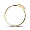 Thumbnail Image 3 of 14K Yellow Gold-Plated Engravable Initial Beaded Heart Signet Ring