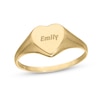 Thumbnail Image 4 of 14K Yellow Gold-Plated Engravable Name Heart Signet Ring