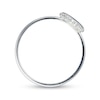 Thumbnail Image 3 of Sterling Silver Engravable Initial Beaded Heart Signet Ring
